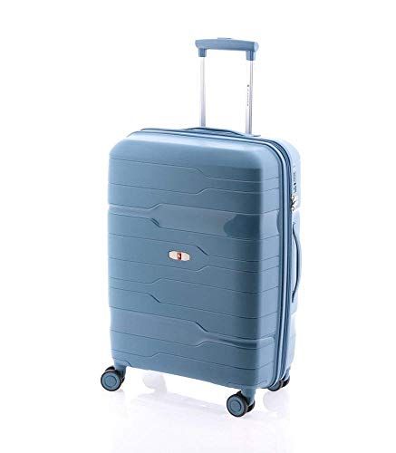 Gladiator Trolley van polypropyleen, 60 cm, 4 R, uittrekbaar, ritssluiting, vrije tijd en sportkleding, volwassenen, uniseks, blauw