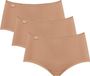 Sloggi Women 24/7 Cotton Midi (3-pack) - dames slip - beige
