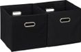 Merkloos Relaxdays Opbergboxen set van 2 - Zwart - 30x30x30 cm