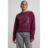 Pink Noir katoenen sweater met print - donkerrood