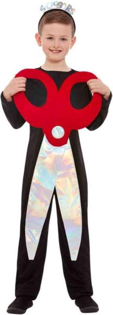 Smiffys Kinder Kostuum -Kids tm 12 jaar- Scissors Zwart/Rood