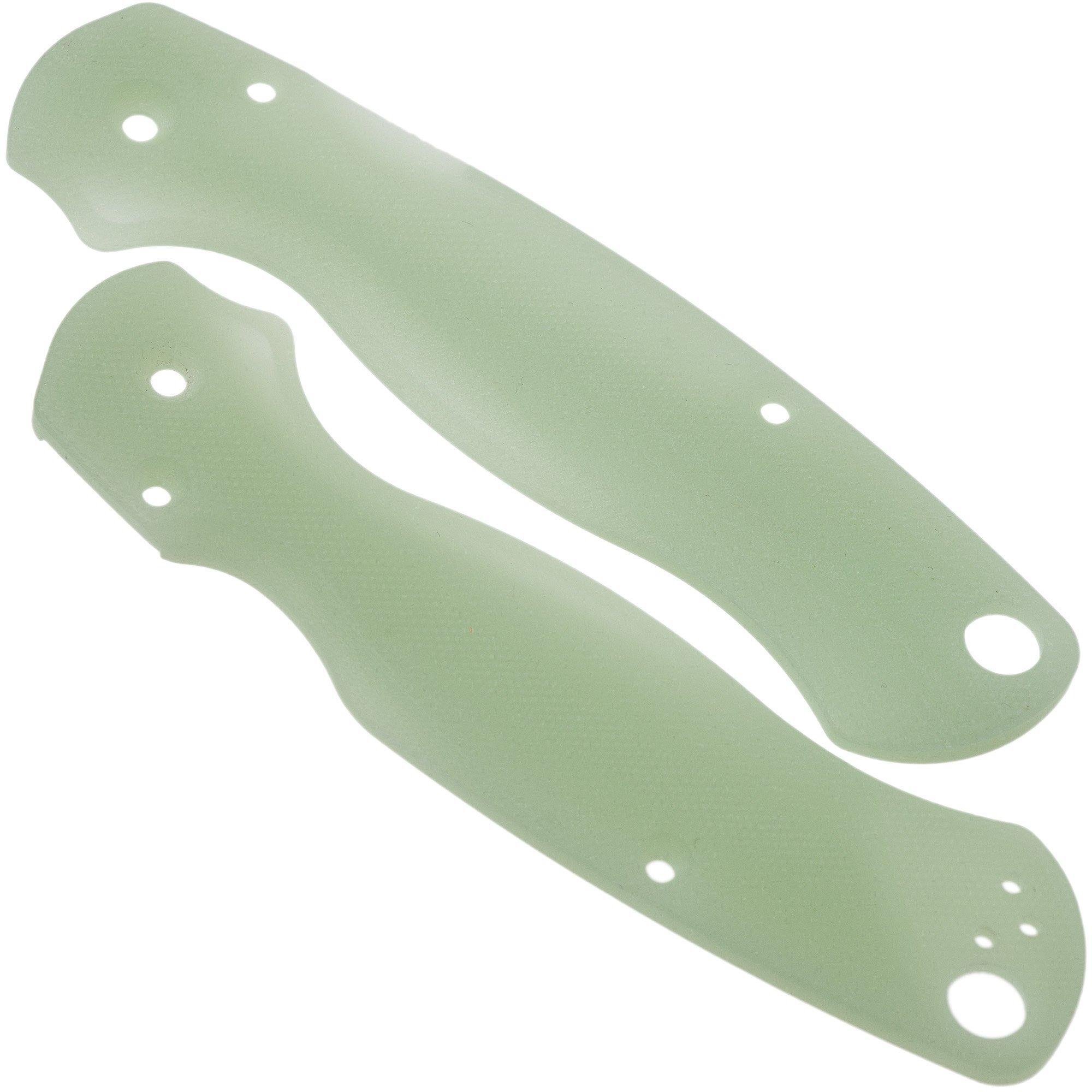 Flytanium Flytanium Spyderco Paramilitary 2 Lotus Scales, Natural Jade G10