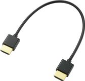 SpeaKa Professional SP-9076308 HDMI-kabel HDMI Aansluitkabel HDMI-A-stekker, HDMI-A-stekker 0.20 m Zwart 4K UHD, Audio