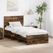 Maison Exclusive Lit exclusif - Structure en bois massif de chêne fumé, dimensions 90 x 190 cm