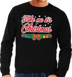 Bellatio Decorations Shoppartners Bv Foute kersttrui / sweater voor heren - zwart -Take Me Its Christmas M