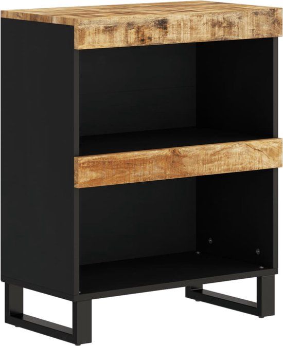 vidaXL Bijzetkast 60x33x75 cm Massief Mangohout Lichtbruin