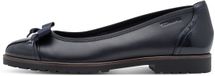 Tamaris Dames Ballerinas Blauw Leer Imitatieleer