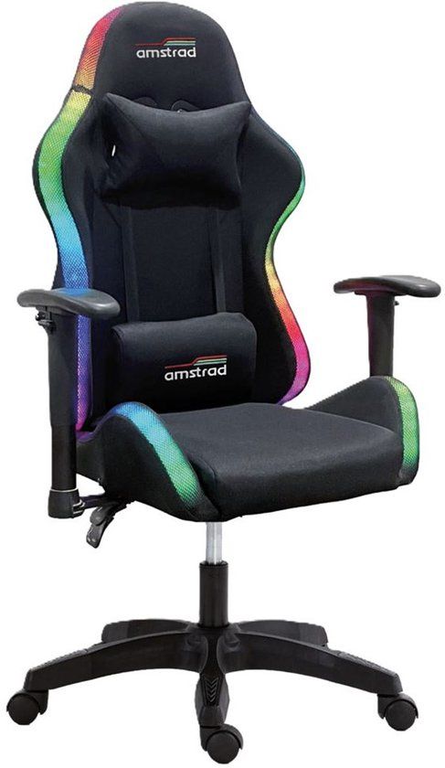 Amstrad AMS-LED-FUSION-BK Gamingstoel LED Fusion Zwart
