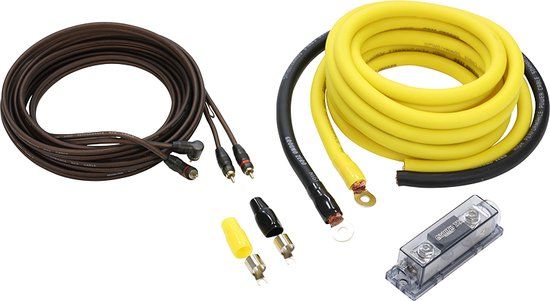 Groundzero GZPK 50X-II - 50 mm² / 0AWG CCA kabelset - Geel/Zwart