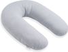 Baby's Only Coussin d'allaitement en maille - Coussin de grossesse - Coussin de côté - Coussin corporel Classic - Argenté 160 cm