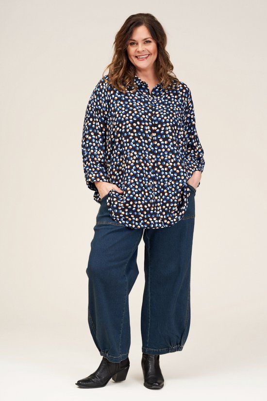 Gozzip Sandgaard A/S Broek Gozzip baggy denim XL (50) Dark Blue Denim