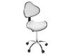 QUIRUMED Ergonomische kruk met gaslift, basis met 5 wielen, wit