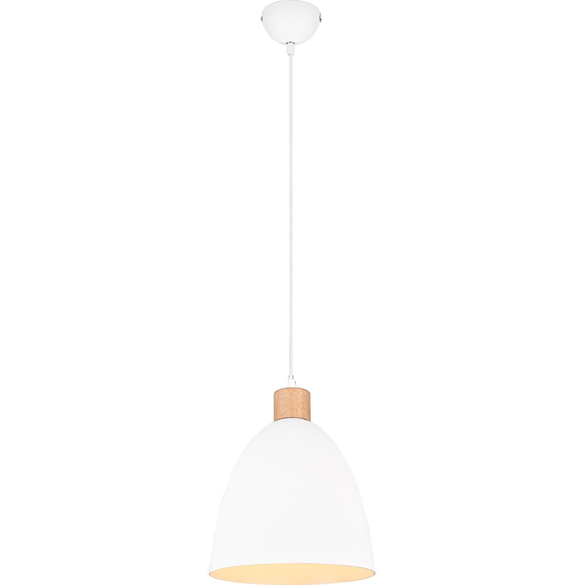 BES LED Trion Jaguar Hanglamp - E27 - Rond - Wit - Ø25cm
