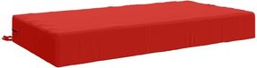 vidaXL - Zitkussen - SOEST - 100% Polyester - Rood - 120 x 60 x 15 cm