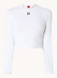 HUGO BOSS Dafilomena Cropped Longsleeve with Logo Embroidery