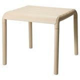Ambiance tuin bijzettafeltje - beige - kunststof - 45 x 45 x 41 cm - koffietafel - handig naast je luie stoel