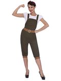 Amscan Dames 1940's WW2 Land Meisje Fancy Dress Kostuum - UK Maat 8-10