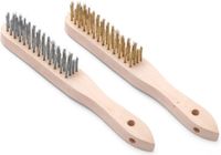HENDI Borstelset voor grillreiniging – messing en roestvast staal – 290 mm – set van 2