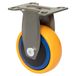 WAGNER Design 01247501 3C - bokrol/apparaatrol/transportrol/meubelrol - geel/blauw, softloopvlak, diameter Ø 75 mm, bouwhoogte 100 mm, montageplaat 60 x 70 mm, draagkracht 75 kg