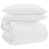 VidaXL Dekbed set met kussen 3 st Wit Donsveer