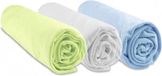 Easy Dort Set van 3 Viscose Bamboe Hoeslakens – 60×120 cm – Anis-Blanc-Ciel