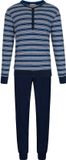Pastunette Blue Draft Pyjama Lange Mouw Gestreept Katoen Blauw Maat 3XL