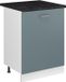 Vicco Keukenonderkast R-Line, Blauw-grijs/Wit, 60 cm met 1 deur antraciet werkblad