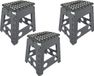 Merkloos / Sans marque ProPlus Opstapkrukje - Set van 10 - Inklapbaar - 39,5 cm - Max. 120 kg - Titanium grijs