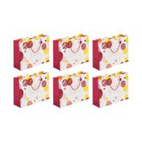 Clairefontaine 32484-6Cpack - 6 geschenkzakjes Excellia - Shopping formaat - 37,3 x 11,8 x 27,5 cm - 210 g - motief: HB roze - geschenkverpakking, ideaal voor: gezelschapsspellen, puzzels