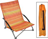 Spetebo Chaise de camping 1x Chaise de plage orange avec sac de transport 600D Oxford (pièce, 1 pc), Chaise de jardin et de camping avec sac de transport