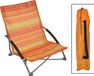 Spetebo Chaise de camping 1x Chaise de plage orange avec sac de transport 600D Oxford (pièce, 1 pc), Chaise de jardin et de camping avec sac de transport