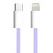 apm iPhone USB C-kabel, iPhone oplader [Apple MFi-gecertificeerd], nylon gevlochten paars, USB C-kabel, snellader, Lightning-aansluiting, ultra duurzaam, voor iPhone 14/13/12.., iPad, AirPod, (1M)