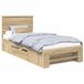 vidaXL Bedframe met hoofdeinde Sonoma Eik 80 x 200 cm Bewerkt hout