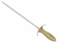 GÜDE Solingen - Aanzetstaal gesmeed, 32 cm, olijfhout, ALPHA OLIVE, dubbele bolster, Handgemaakt Duitsland