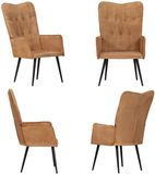vidaXL Fauteuil canvas bruin