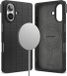 Ringke Bitmap Silicone Magnetic - Hoesje Geschikt voor Apple iPhone 16 - Compatibel met MagSafe / Qi2 - Magnetische Back Cover - Zwart
