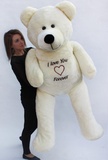 Viking Choice Teddybeer XXL - 180 cm - Love you forever wit - Gebroken wit - Unisex