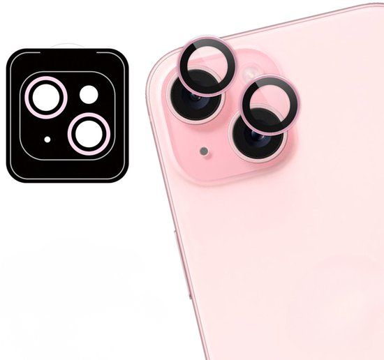 imoshion Camera Lens Protector - Geschikt voor Apple iPhone 15 Plus / 15 - 2 Pack - Roze