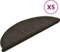 vidaXL Trapmatten zelfklevend 5 stuks 56x17x3 cm antraciet halfrond