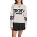 Dkny Sweatshirt à rayures logo Varsity Blanc S Femme