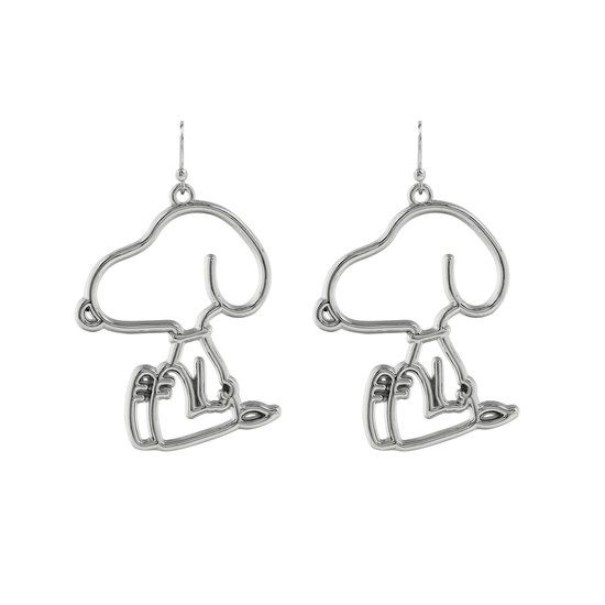 Peanuts Snoopy Unisex Oorbellen - zilverkleurig