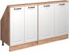 Vicco Rion Kastenset voor schuine wand – Set van 2 Wit landhuis/gouden eik