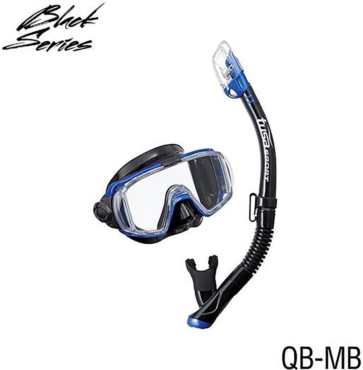 Tusa sport TUSAsport Snorkelmasker Duikbril Snorkelset Visio Tri-Ex UC-3125QB- zwart/blauw