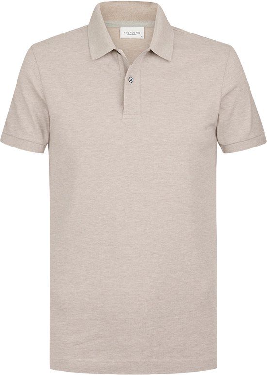 Profuomo Piqué Poloshirt Beige - Maat XL - Heren