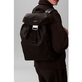 Calvin Klein Sac à dos à rabat tissé en relief Noir
