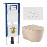 Geberit QeramiQ Dely Swirl Toiletset - Hangend - Inbouwreservoir - Zonder spoelrand - Diepspoel - PK - Dual flush - Inclusief deksel: Nee - Soft-close - Afklikbare zitting - Keramiek - Standaard diepte toiletpot - 2 jaar garantie - 1 verpakking - EAN: 8718903193485 - Fabrikant: Geberit B.V. - Droogtoilet: Nee - Hoogte: 36.50 cm - Taal handleiding: Universeel