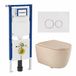 Geberit QeramiQ Dely Swirl Toiletset - Hangend - Inbouwreservoir - Zonder spoelrand - Diepspoel - PK - Dual flush - Inclusief deksel: Nee - Soft-close - Afklikbare zitting - Keramiek - Standaard diepte toiletpot - 2 jaar garantie - 1 verpakking - EAN: 8718903193485 - Fabrikant: Geberit B.V. - Droogtoilet: Nee - Hoogte: 36.50 cm - Taal handleiding: Universeel