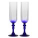 KROSNO Champagne glazen 2 x 220 ml, Kobaltbaluwe steel, Collectie Bubble