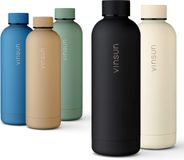 Vinsun Roestvrijstalen drinkfles, 500 ml, lekvrij, BPA-vrij