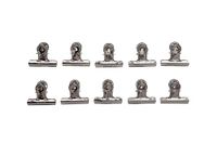 Maul Brievenklem metaal, brede sluitclip 50 mm, klembreedte 20 mm, hoge klemkracht, zilver, 2175096, 10 stuks